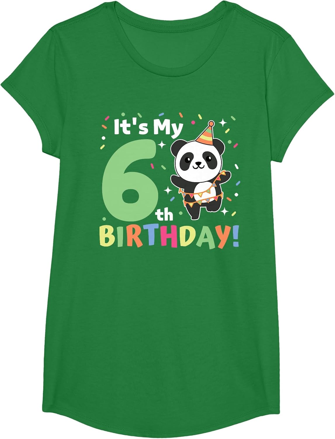 Panda 6th Birthday for Kids Six Year Old Panda