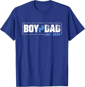 Boy Dad Est 2026 Baby Reveal New Boy Daddy First Fathers Day