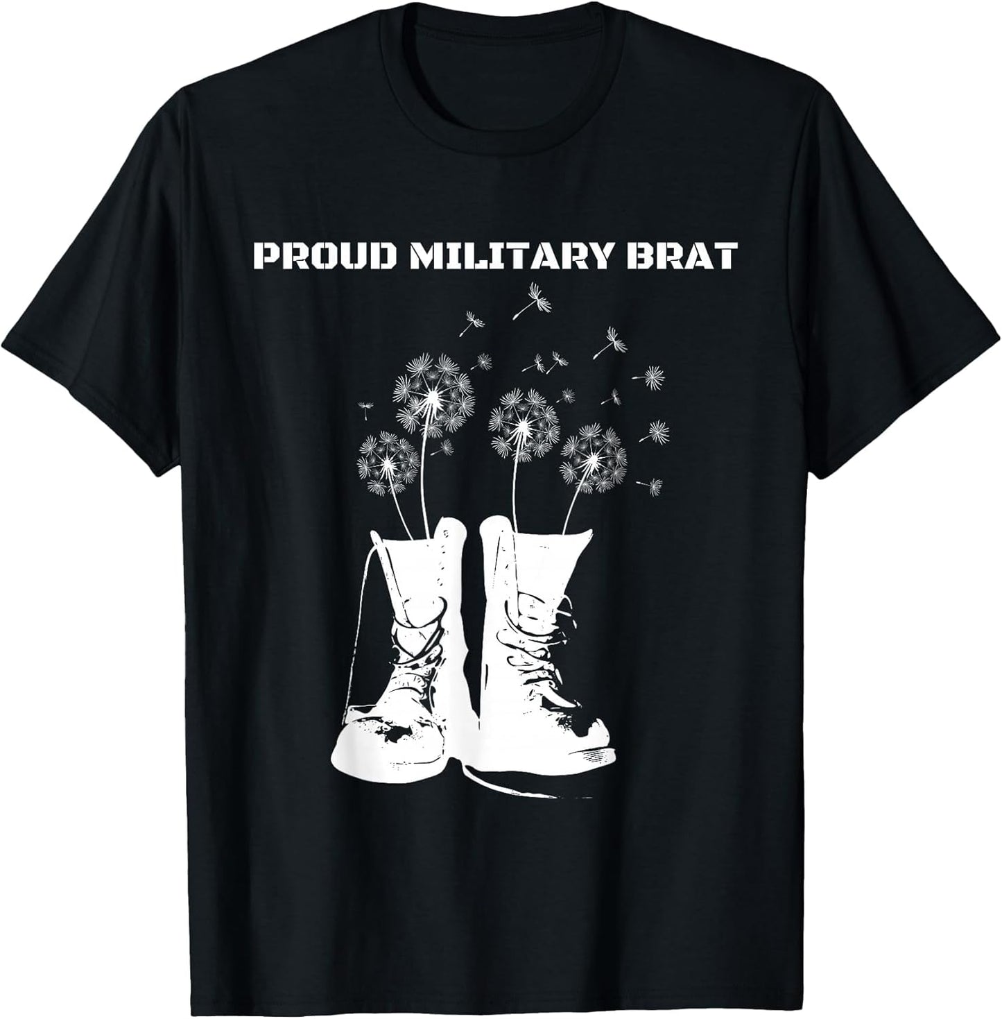 Proud Military Brat Dandelion Combat Boots