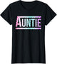 Auntie Checkered Tie Dye Family Mother's Day Pit Crew Women
