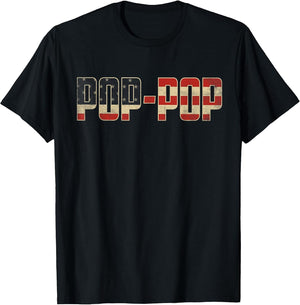 Pop-Pop Bold Patriotic American Flag Father’s Day Pop-Pop