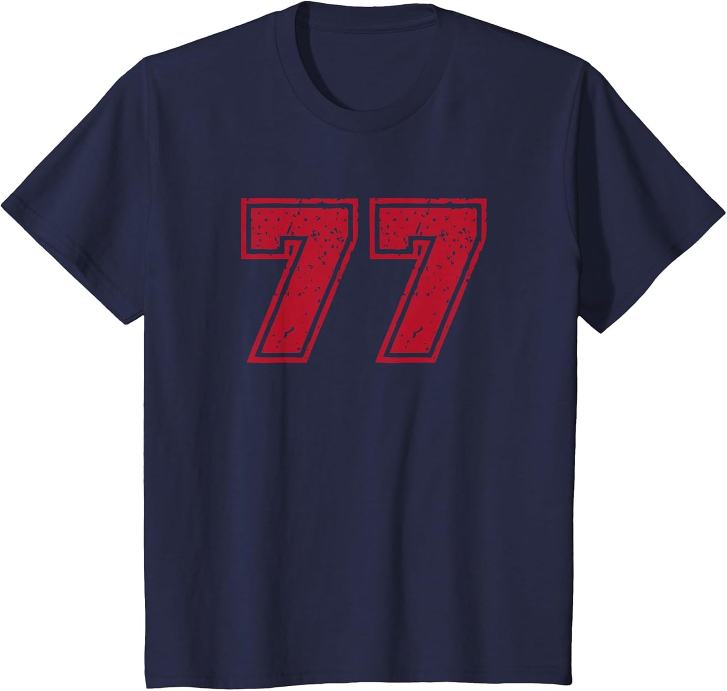 Number 77 Sports Uniform Number Player Red