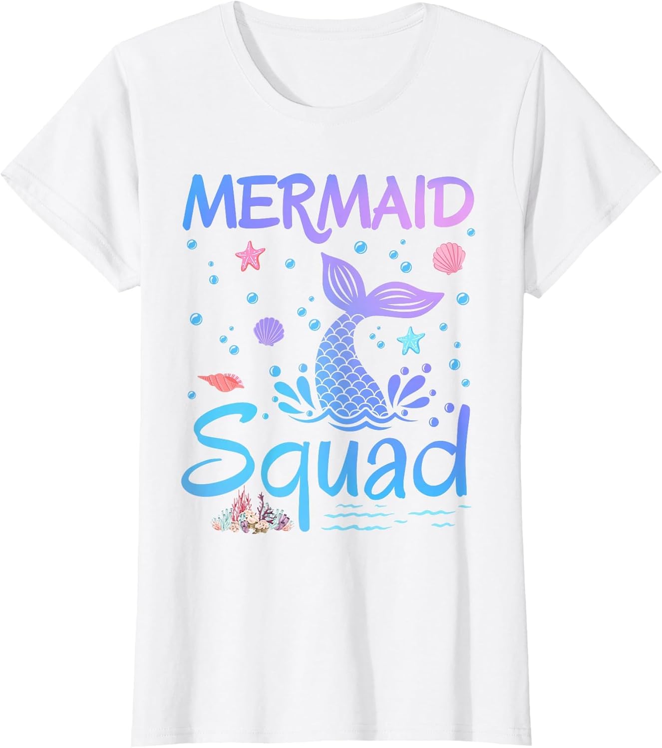 Mermaid Squad Birthday Girls Matching Family Party Themed