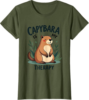 Capybara Is My Therapy Animal Lover Design