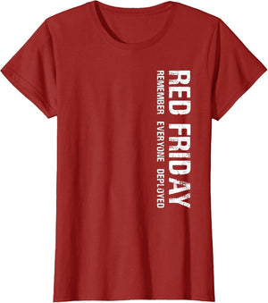On Fridays We Wear Red Soldiers Veterans Day and Friday RED