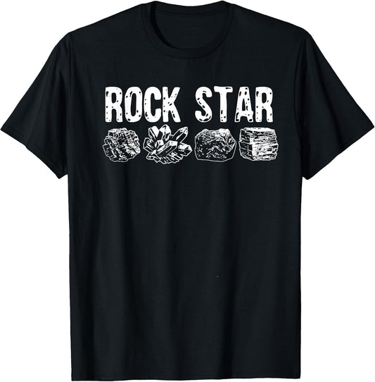 Funny Geology Pun Rock Star Quartz Gems Collecting Rocks