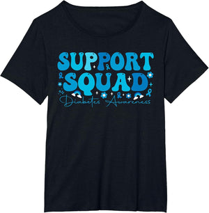 Support Squad Diabetes Awareness Groovy Diabetic Men Women