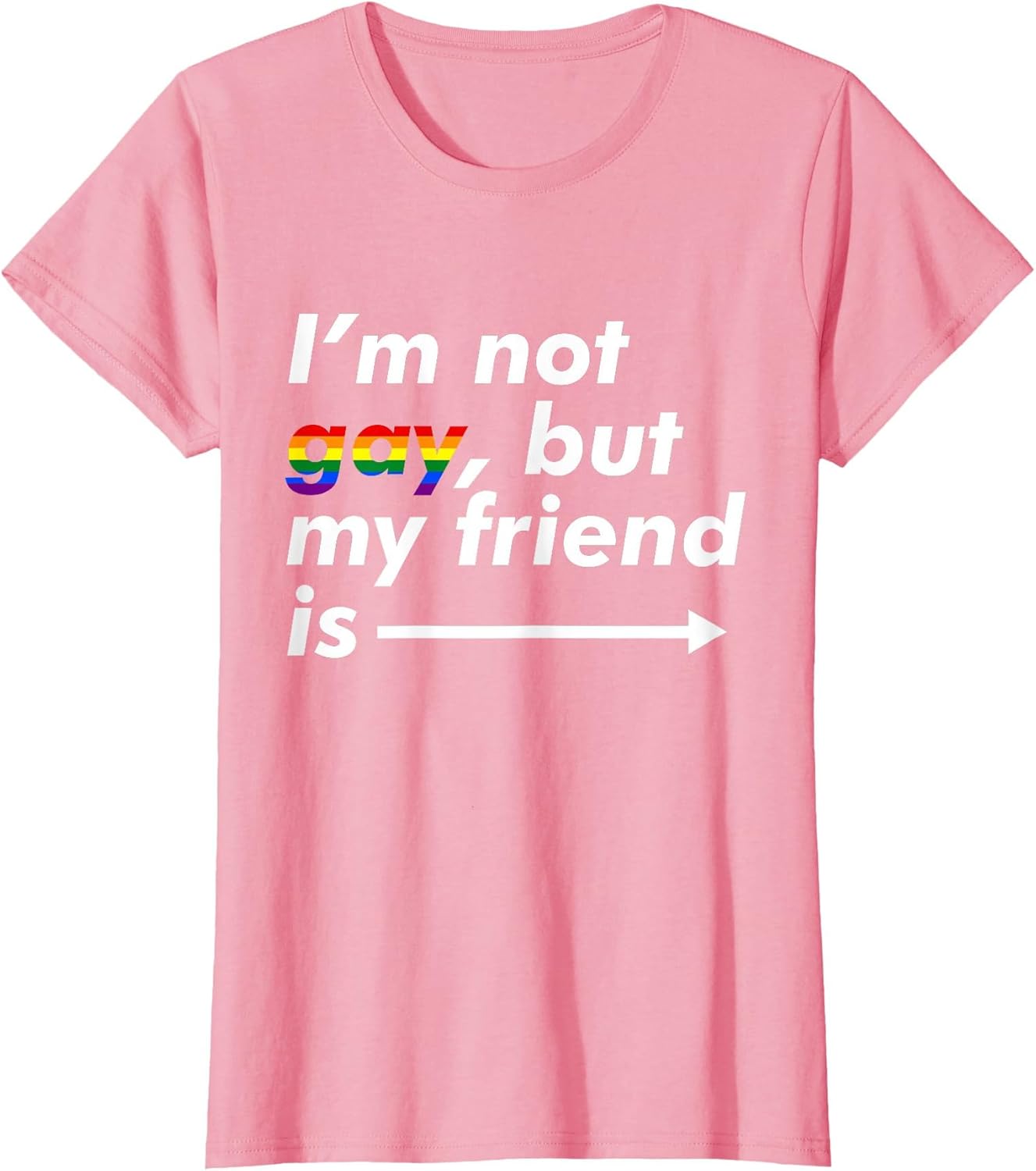 I'm Not Gay, But My Friend is - Funny LGBT Ally T Shirt