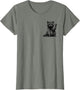 Cute Waving Raccoon in Drawing Style on Chest