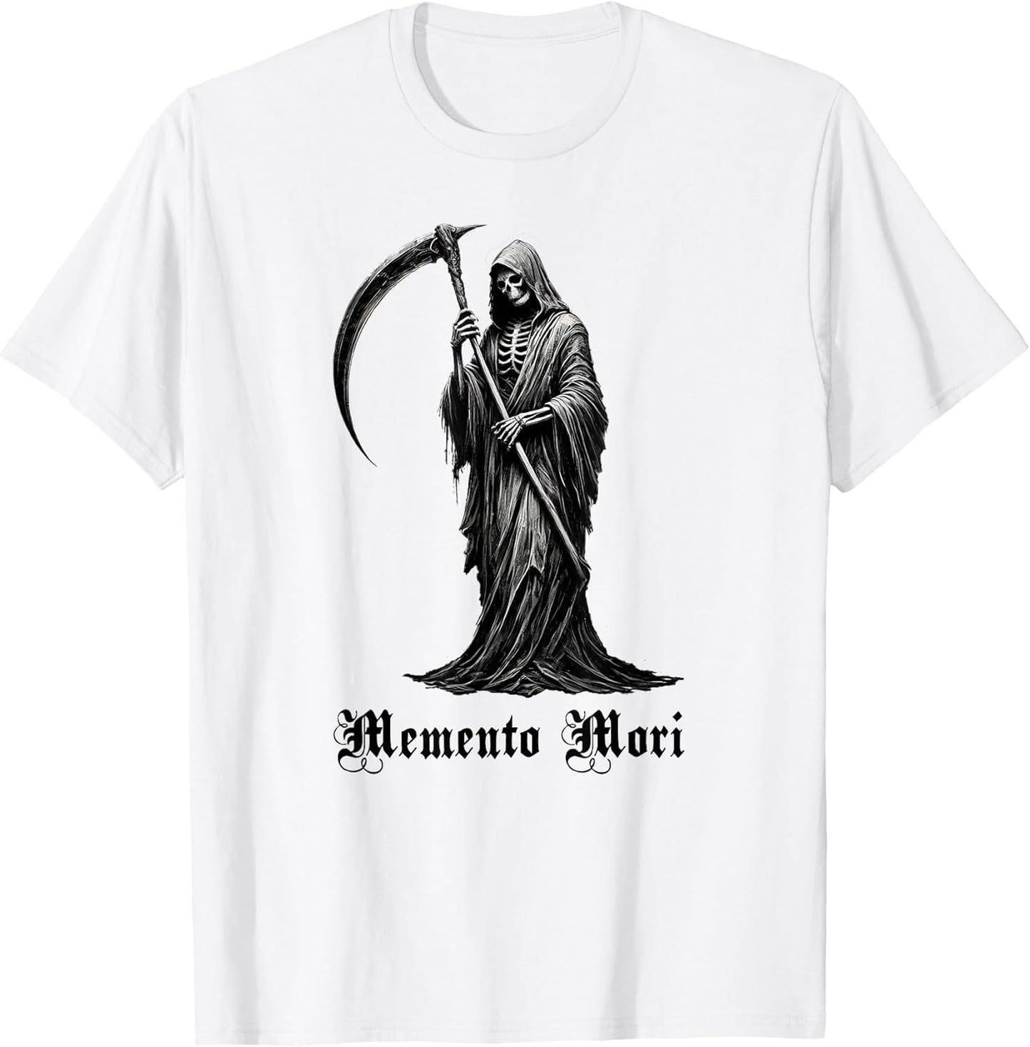 Grim Reaper Memento Mori Gothic Cloaked Skeleton Goth Design