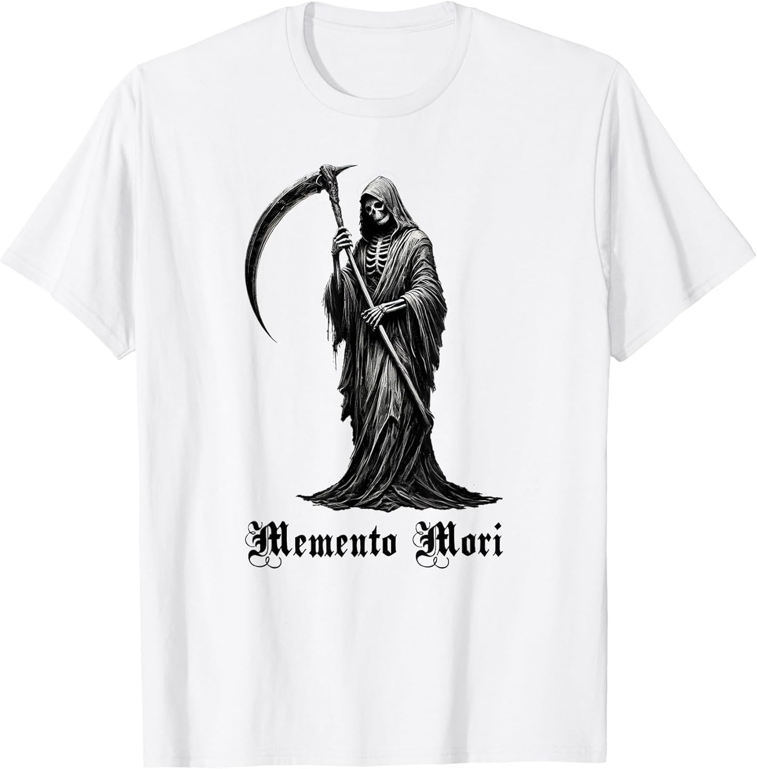 Grim Reaper Memento Mori Gothic Cloaked Skeleton Goth Design