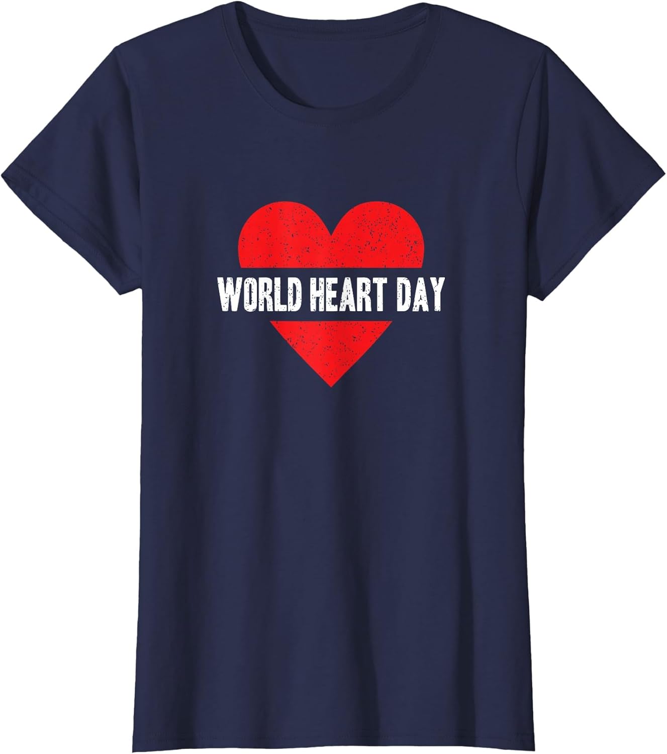 World Heart Day Red Cute Heart Distressed Save The Planet