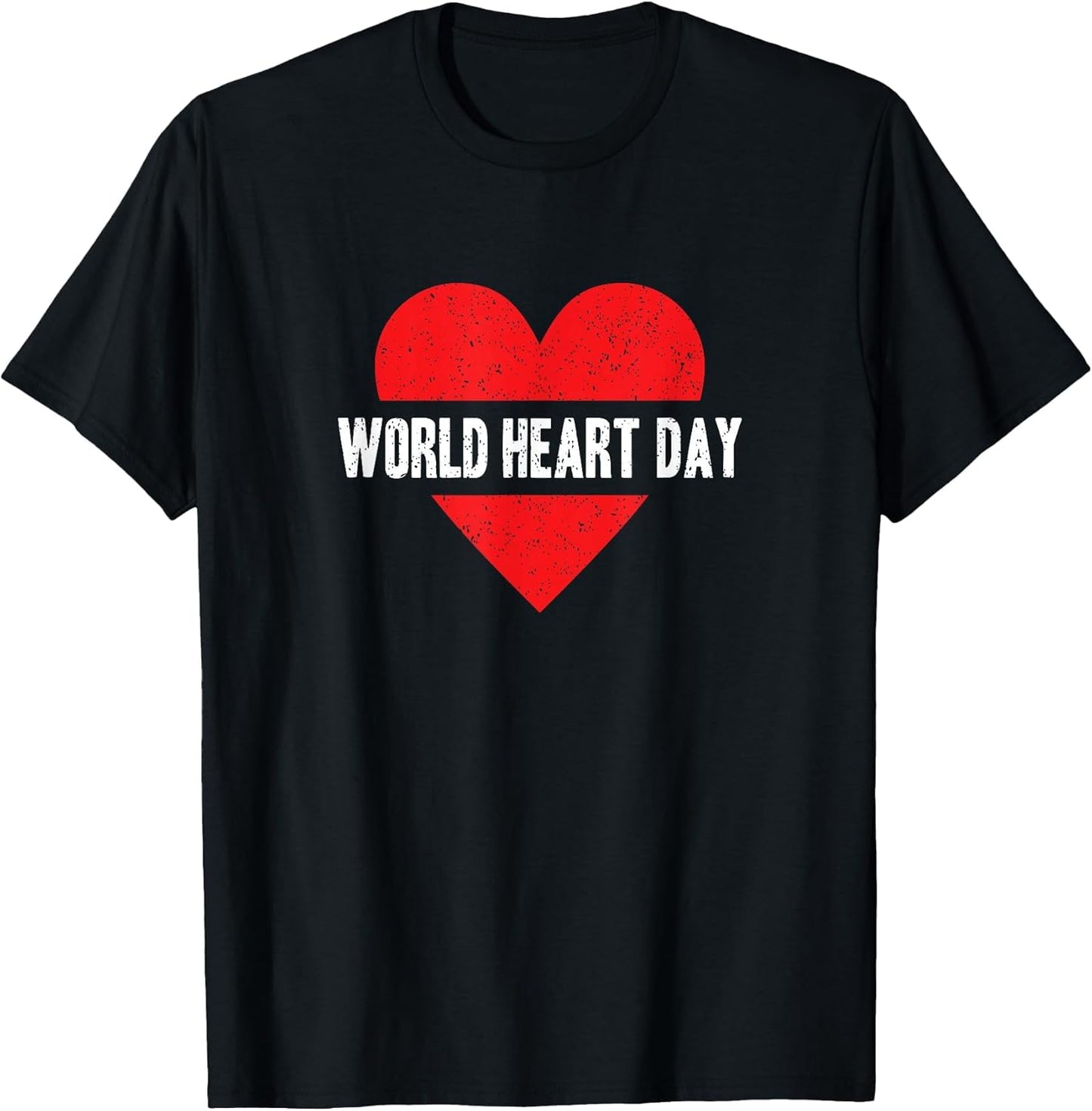 World Heart Day Red Cute Heart Distressed Save The Planet
