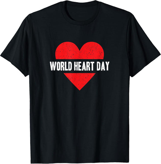 World Heart Day Red Cute Heart Distressed Save The Planet