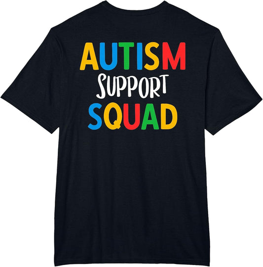 Autism Support Squad - Autism Parent Support Print On Back