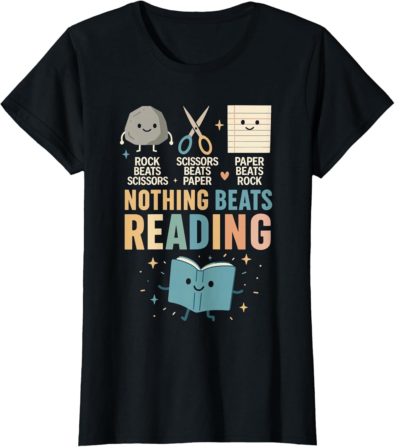 Booktrovert Shirt, Nothing Beat Reading Rock Paper Scissors