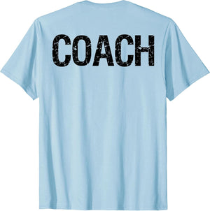 Coach on Back for Coaches Soccer Baseball Football