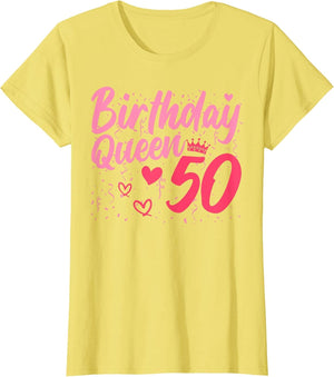Birthday Queen 50 Years Old Ladies Cute 50th Birthday Women