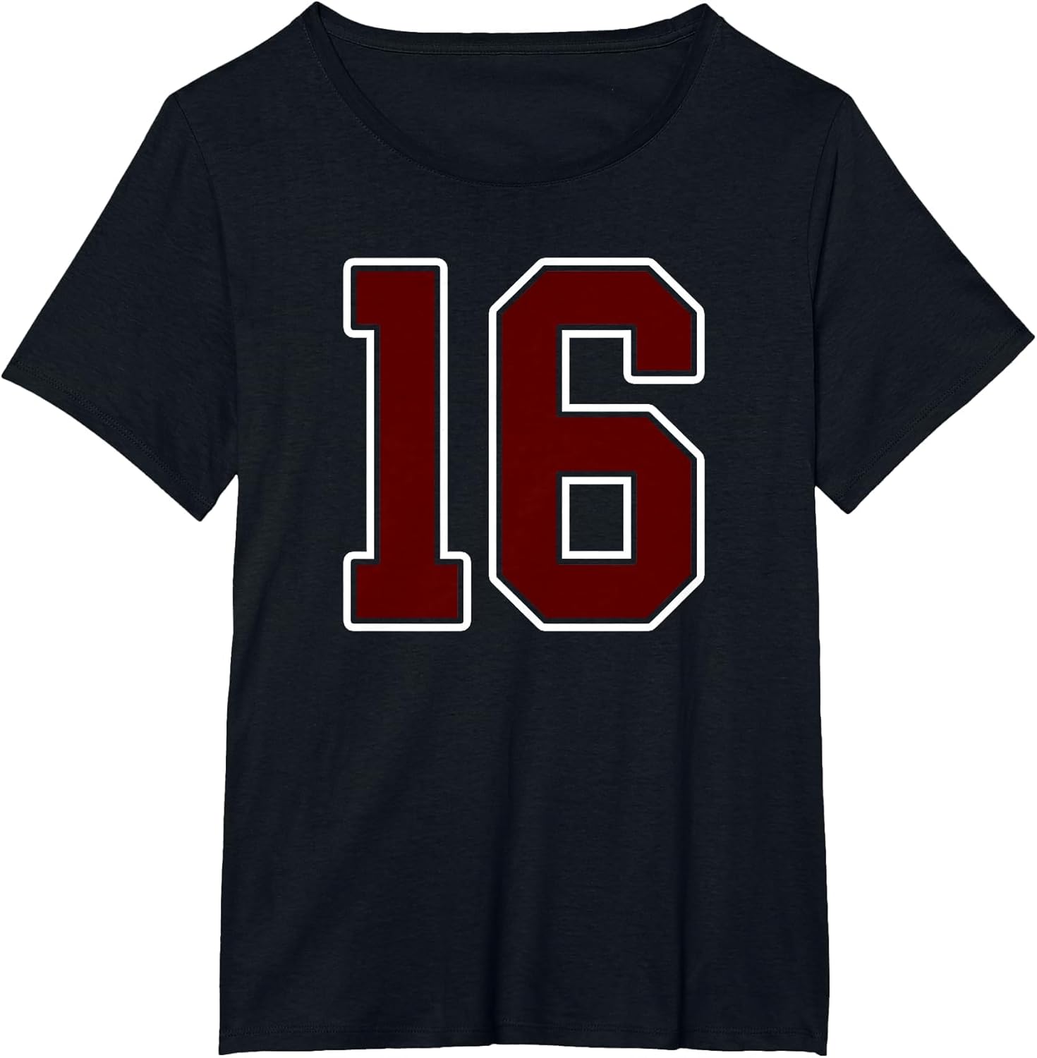Maroon and White Number 16 Jersey Player Uniform #16 Fan