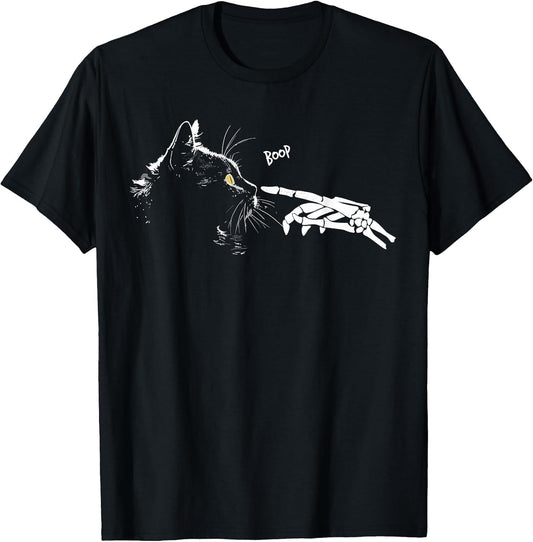 Cat Skeleton Hand Boop Halloween Cute Black Cats Pet Kitty