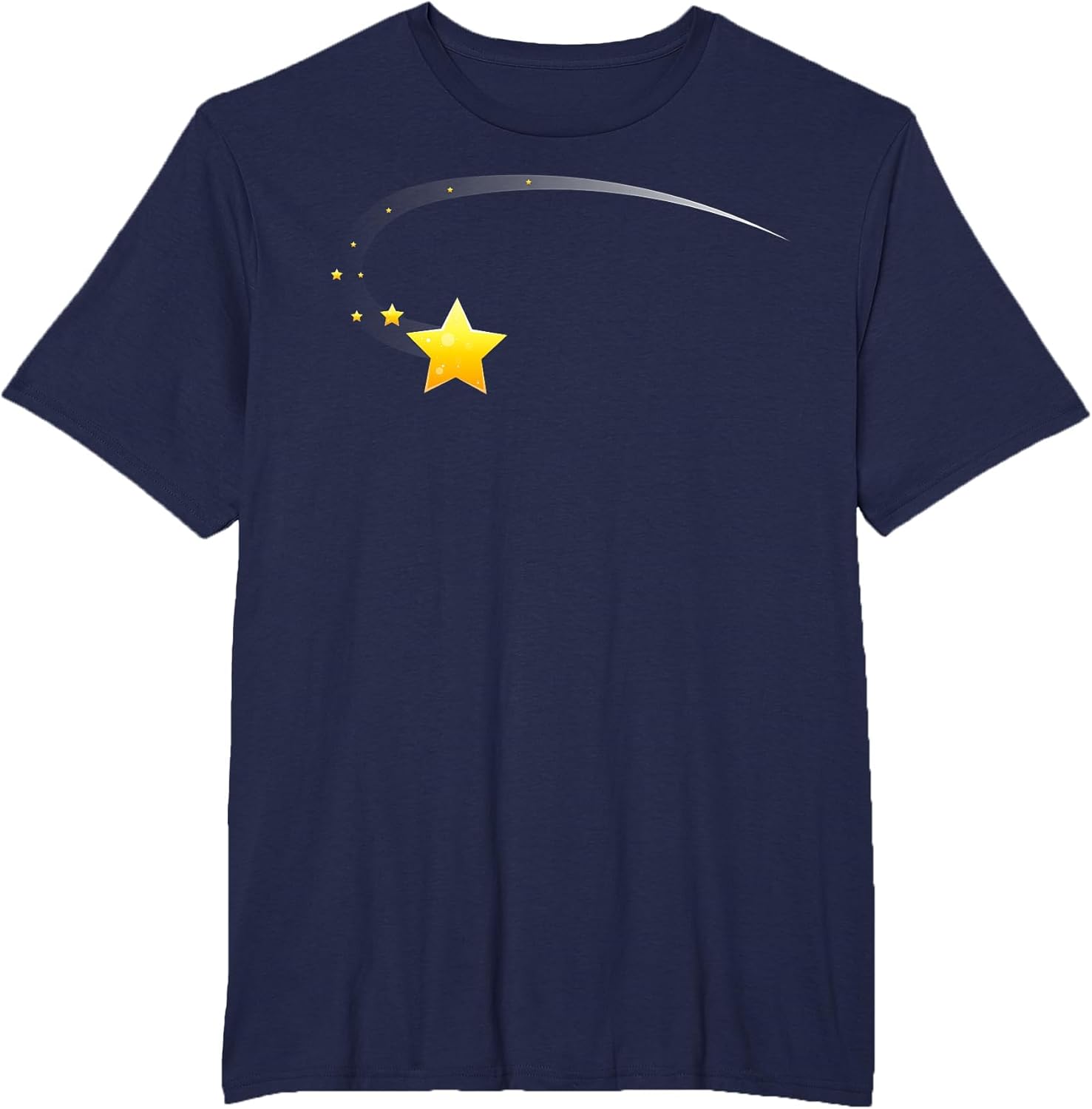 Golden Falling Star with Several Stars.