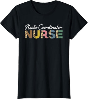 Stroke Coordinator Nurse Leopard Pattern Stroke Care
