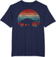 Retro Sunset Jurassic Ankylosaurus Dinosaur