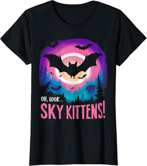 Oh Look Sky Kittens Funny Halloween Bat Lovers