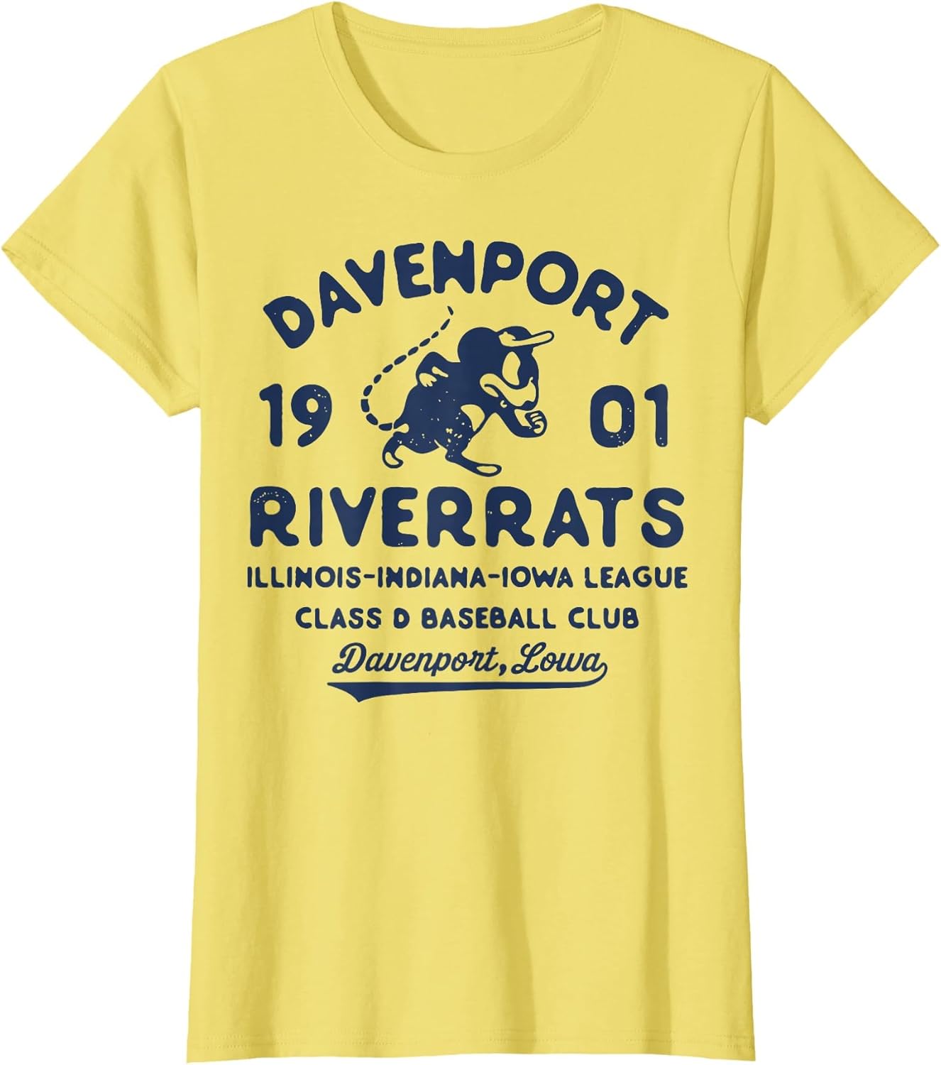 Davenport River Rats Iowa Vintage Defunct Baseball