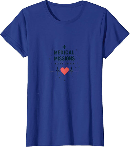 Medical Missions Heart Driven Nurse Design , Women, Royal Blue, Small