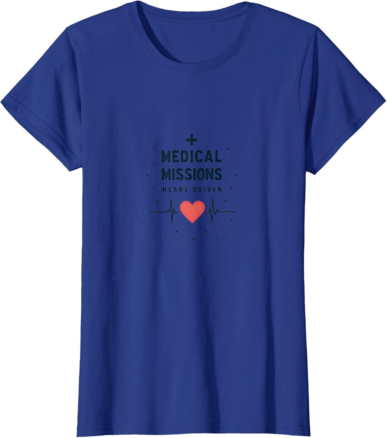 Medical Missions Heart Driven Nurse Design , Women, Royal Blue, XX-Large