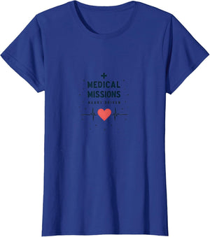 Medical Missions Heart Driven Nurse Design , Women, Royal Blue, XX-Large