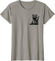 Cute Waving Raccoon in Drawing Style on Chest