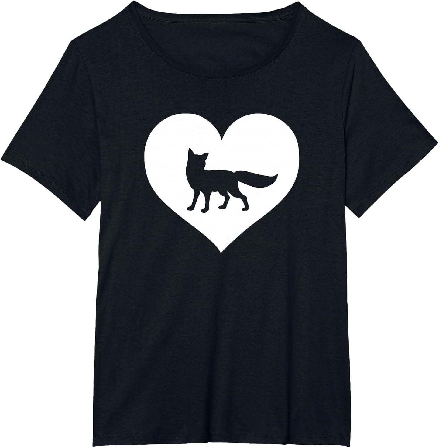 A Cute Purple or Pink Fox , Women's Plus, Black, 2X
