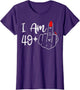 I Am 49 Plus 1 Middle Finger Funny 50th Birthday Women