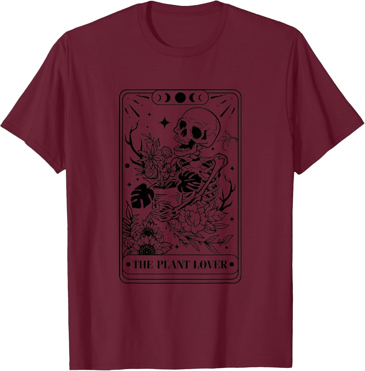 The Gardener Skeleton Plant Lady Tarot Card Moon Phase Plant