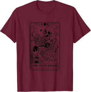 The Gardener Skeleton Plant Lady Tarot Card Moon Phase Plant