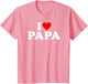 I Love Papa Shirt for Boy Girl Toddler Children Youth