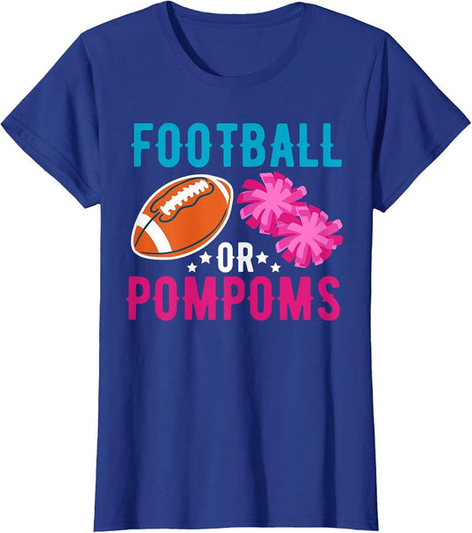 Gender Reveal Matching Baby Party Football Or Pompoms