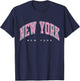 New York New York NY Varsity Style Pink Text