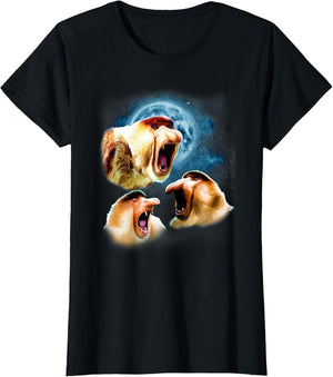 Howling at The Moon Shirt - Funny Proboscis Monkey