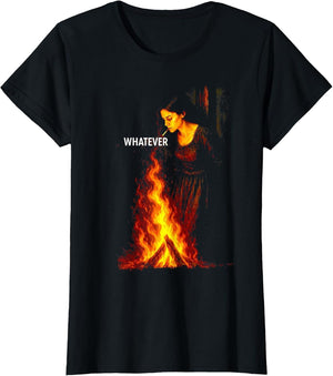 Burning Smoking Witch Pyre, Halloween Dark Humor Gothic
