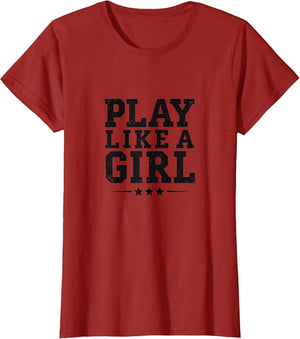 Play Like A Girl Women Football Design