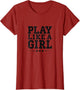 Play Like A Girl Women Football Design
