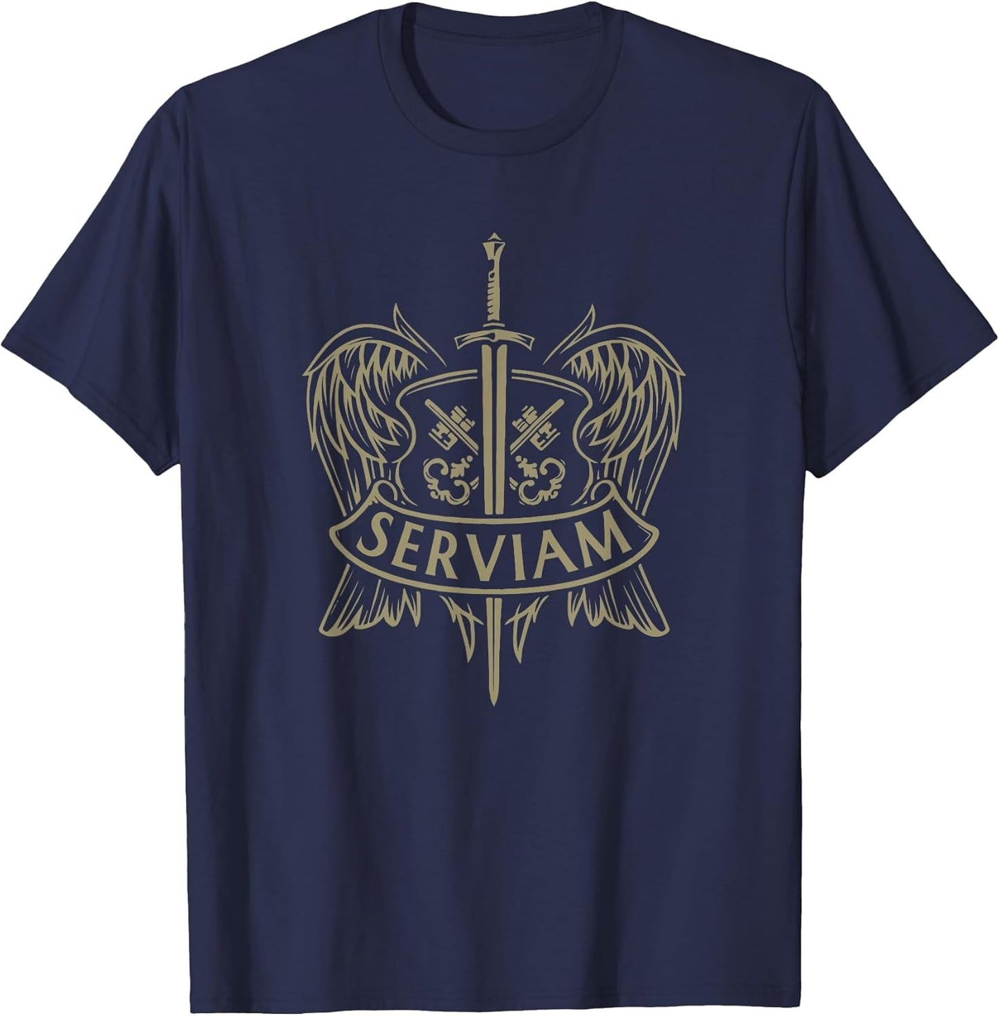 Serviam St Michael Latin Christian Catholic Graphic