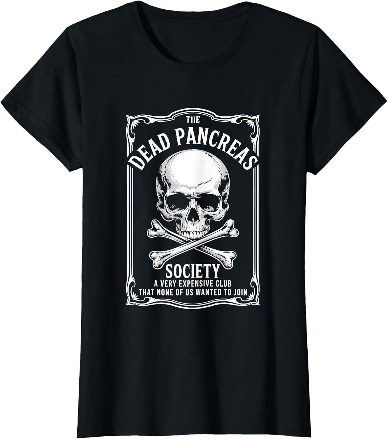 Dead Pancreas Society Shirt Skull Funny Diabetes Awareness