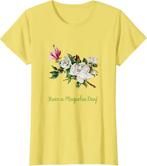 Fun Magnolia Floral Women T Shirt