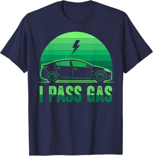 I Pass Gas Electric Car Funny EV Vehicle Sunset Green Energy