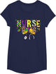 Nurse Mardi Gras Coquette Bow Stethoscope Girls Women , Girls, Navy Blue, X-Small