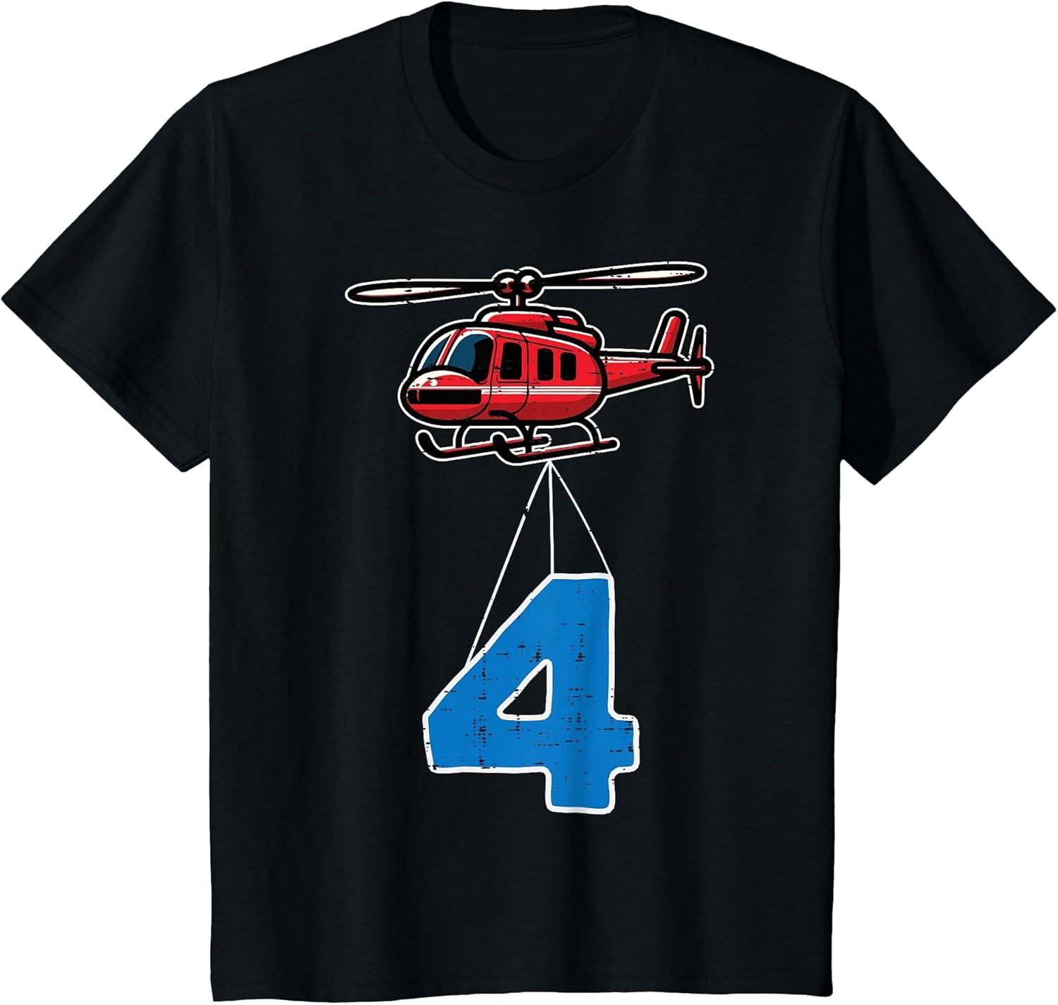 Kids 4th Birthday Helicopter 4 Four Year Old Bday Party Boys Kids